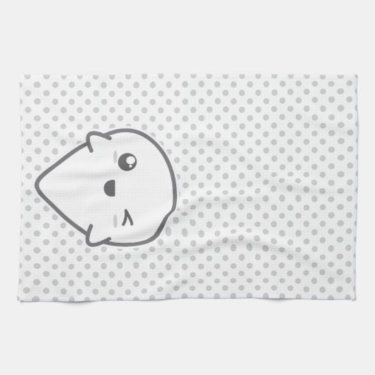 Kawaii Winking Ghost Küchentuch (Horizontal)