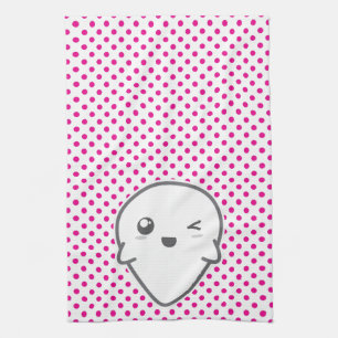 Kawaii Winking Ghost Küchentuch
