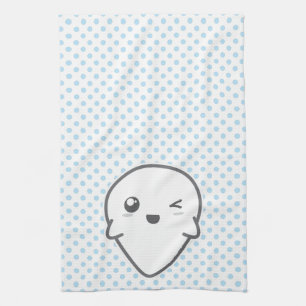 Kawaii Winking Ghost Küchentuch
