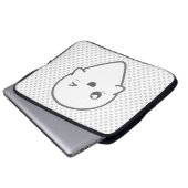 Kawaii Winking Ghost Laptop Sleeve (Vorne Knopf)