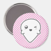 Kawaii Winking Ghost Magnet (Vorderseite/Rückseite)