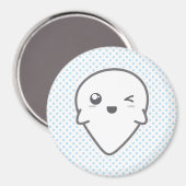 Kawaii Winking Ghost Magnet (Vorderseite/Rückseite)