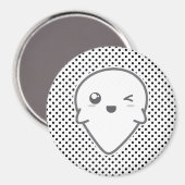 Kawaii Winking Ghost Magnet (Vorderseite/Rückseite)