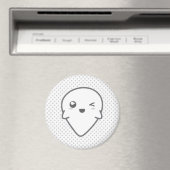 Kawaii Winking Ghost Magnet (In Situ (Geschirrspüler))