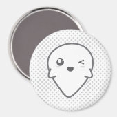 Kawaii Winking Ghost Magnet (Vorderseite/Rückseite)