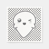 Kawaii Winking Ghost Napkins Serviette (Vorderseite)