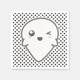Kawaii Winking Ghost Napkins Serviette