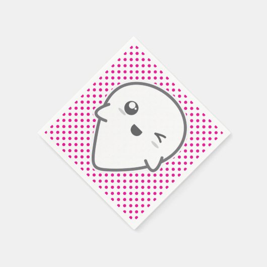 Kawaii Winking Ghost Napkins Serviette (Ecke)