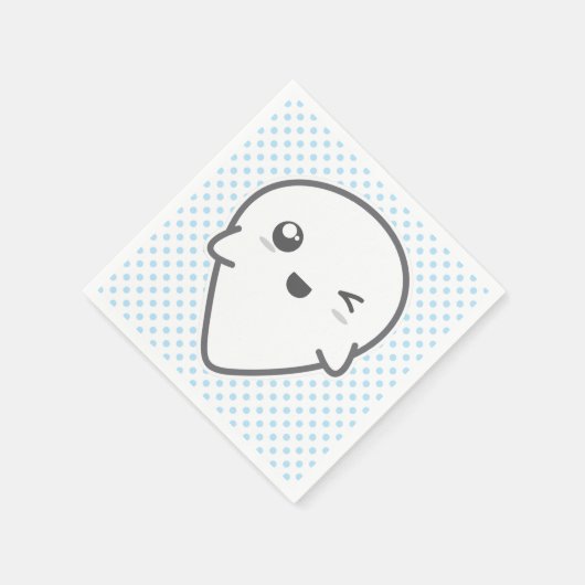 Kawaii Winking Ghost Napkins Serviette (Ecke)