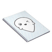 Kawaii Winking Ghost Notebook Notizblock (Rechte Seite)
