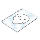 Kawaii Winking Ghost Notebook Notizblock (Linke Seite)