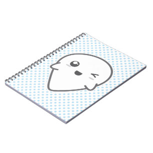 Kawaii Winking Ghost Notebook Notizblock