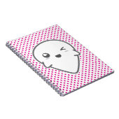 Kawaii Winking Ghost Notebook Notizblock (Rechte Seite)