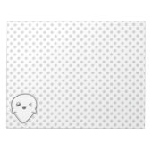 Kawaii Winking Ghost Notepad Notizblock (Vorderseite)