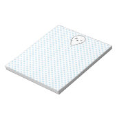 Kawaii Winking Ghost Notepad Notizblock (Rotiert)