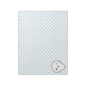 Kawaii Winking Ghost Notepad Notizblock (Rotiert)
