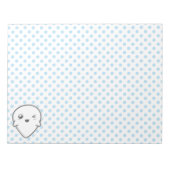 Kawaii Winking Ghost Notepad Notizblock (Vorderseite)