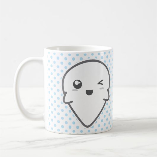 Kawaii Winking Ghost-Tasse Kaffeetasse (Links)