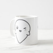 Kawaii Winking Ghost-Tasse Kaffeetasse (Vorderseite Links)
