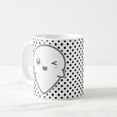 Kawaii Winking Ghost-Tasse Kaffeetasse (Vorderseite Links)