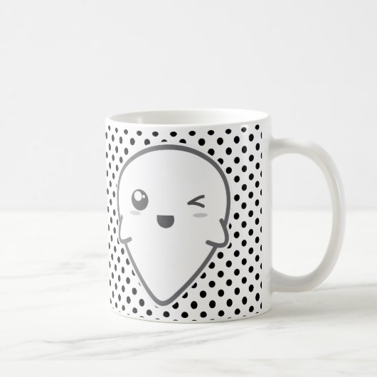 Kawaii Winking Ghost-Tasse Kaffeetasse (Rechts)