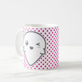 Kawaii Winking Ghost-Tasse Kaffeetasse (Vorderseite Links)