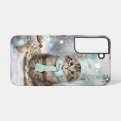 Kawaii Winter Cat Phone Case | Samsung Version Samsung Galaxy Hülle (Rückseite (Horizontal))