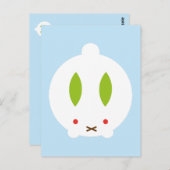 Kawaii Winter Snow Bunny Postkarte (Vorne/Hinten)