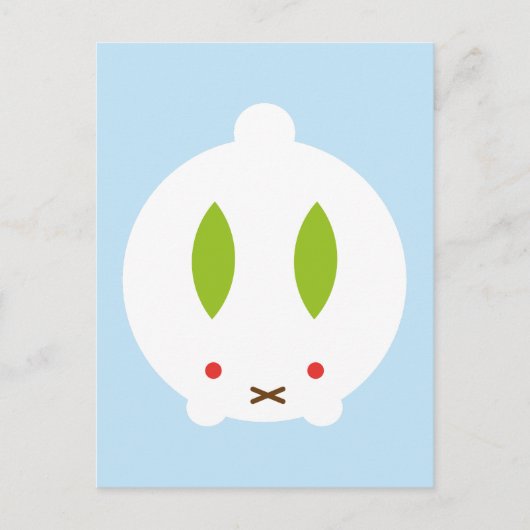 Kawaii Winter Snow Bunny Postkarte (Vorderseite)