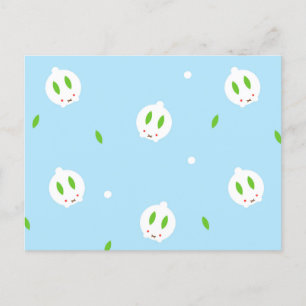 Kawaii Winter Snow Bunny Postkarte