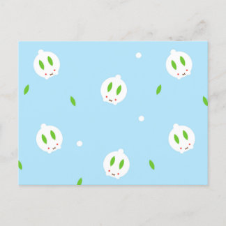 Kawaii Winter Snow Bunny Postkarte