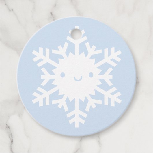 Kawaii Winter Snowflake Geschenkanhänger (Vorderseite)