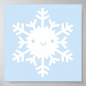 Kawaii Winter Snowflake Poster (Vorne)
