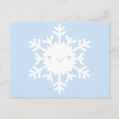 Kawaii Winter Snowflake Postkarte (Vorderseite)