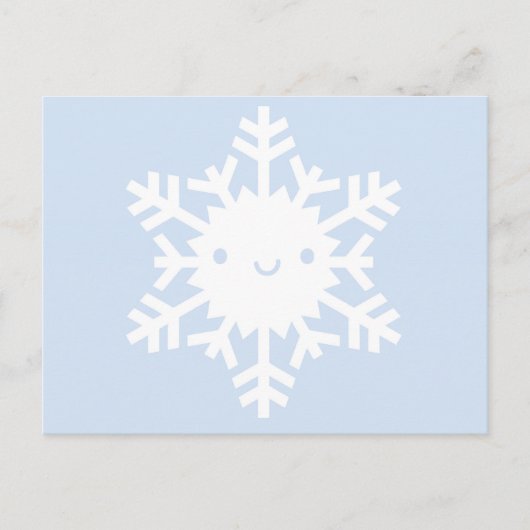 Kawaii Winter Snowflake Postkarte (Vorderseite)