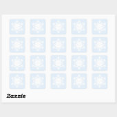 Kawaii Winter Snowflake Quadratischer Aufkleber (Blatt)