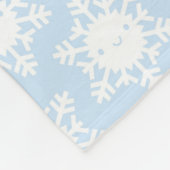 Kawaii Winter Snowflakes Fleecedecke (Ecke)