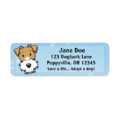 Kawaii Wire Fox Terrier Address Labels (Vorne)