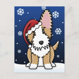 Kawaii Wire Portugiesisch Podengo Weihnachtspostka Feiertagspostkarte