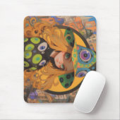 Kawaii Witch & Eyeball Hat in Fantasy City Mousepad (Mit Mouse)