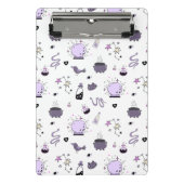 Kawaii Witch Pattern Mini Klemmbrett (Vorderseite)