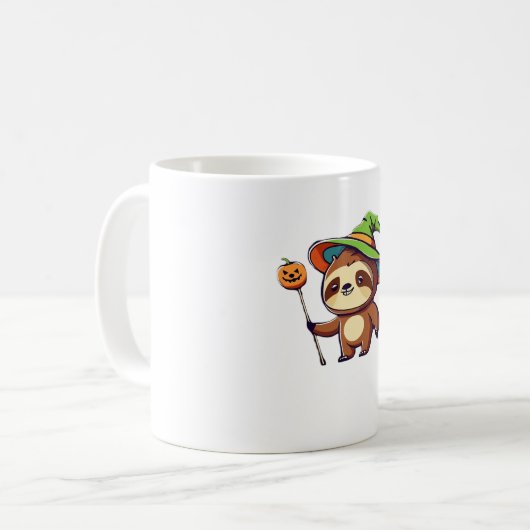 kawaii witch sloth Classic T-Shirt Kaffeetasse (Vorderseite Links)