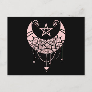 Kawaii Witchy Crescent Pastel Goth Moon Postkarte