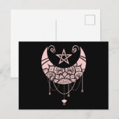 Kawaii Witchy Crescent Pastel Goth Moon Postkarte (Vorne/Hinten)