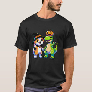 Kawaii Witchy Dog Pumpkin Dinosaur Kinder Liebe T  T-Shirt