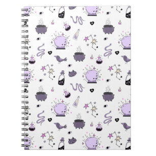 Kawaii Witchy Pattern Notizblock
