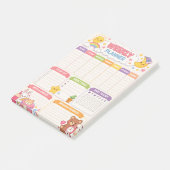 Kawaii-Wochenplaner Post-it Klebezettel (angewinkelt)