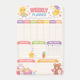 Kawaii-Wochenplaner Post-it Klebezettel