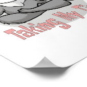 Kawaii-Wolf, der Yoga-Posen für Meditation durchfü Poster (Ecke)