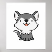 Kawaii Wolf Poster (Vorne)